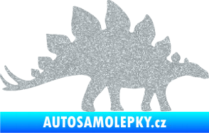 Samolepka Stegosaurus 001 pravá Ultra Metalic stříbrná metalíza