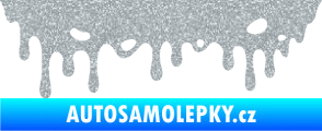 Samolepka Stékající skvrna 006 levá Ultra Metalic stříbrná metalíza