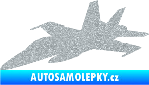 Samolepka Stíhací letoun 001 levá Ultra Metalic stříbrná metalíza