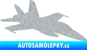 Samolepka Stíhací letoun 001 pravá Ultra Metalic stříbrná metalíza