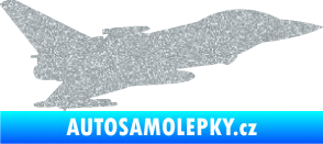 Samolepka Stíhací letoun 002 pravá Ultra Metalic stříbrná metalíza
