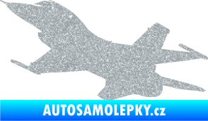 Samolepka Stíhací letoun 004 levá Ultra Metalic stříbrná metalíza