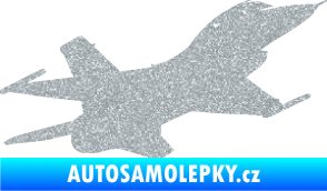 Samolepka Stíhací letoun 004 pravá Ultra Metalic stříbrná metalíza