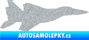 Samolepka Stíhací letoun 006 pravá Ultra Metalic stříbrná metalíza