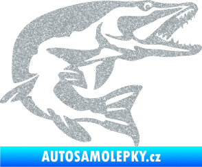 Samolepka Štika 001 pravá Ultra Metalic stříbrná metalíza