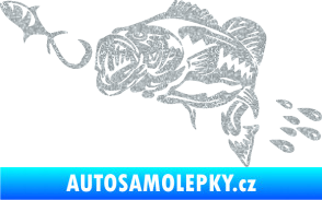 Samolepka Sumec 006 levá s návnadou Ultra Metalic stříbrná metalíza