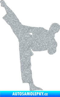 Samolepka Taekwondo 002 levá Ultra Metalic stříbrná metalíza