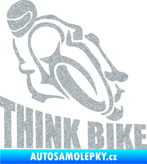 Samolepka Think bike 001 motorkář Ultra Metalic stříbrná metalíza