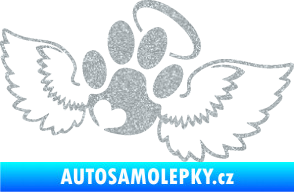 Samolepka Tlapka 010 andělíček pravá Ultra Metalic stříbrná metalíza