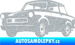 Samolepka Trabant karikatura levá Ultra Metalic stříbrná metalíza