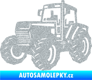 Samolepka Traktor 002 levá Zetor Ultra Metalic stříbrná metalíza