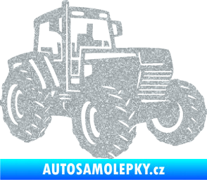 Samolepka Traktor 002 pravá Zetor Ultra Metalic stříbrná metalíza