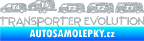 Samolepka Transporter evolution - levá Ultra Metalic stříbrná metalíza