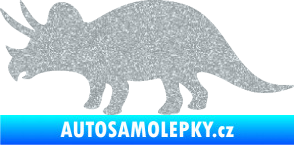 Samolepka Triceratops 001 levá Ultra Metalic stříbrná metalíza