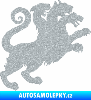 Samolepka Trojhlavý pes kerberos 002 pravá Ultra Metalic stříbrná metalíza