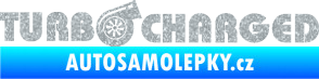 Samolepka Turbo charged nápis Ultra Metalic stříbrná metalíza