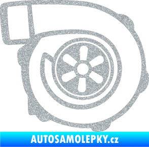 Samolepka Turbo silueta 001  pravá Ultra Metalic stříbrná metalíza