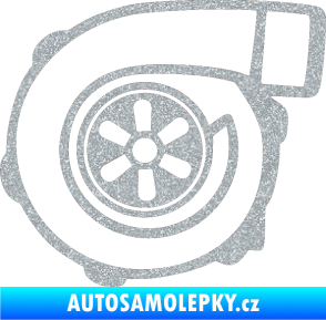 Samolepka Turbo silueta 001 levá Ultra Metalic stříbrná metalíza