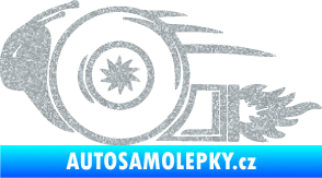 Samolepka Turbo šnek 002 levá Ultra Metalic stříbrná metalíza