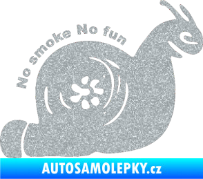 Samolepka Turbo šnek 005 no smoke no fun pravá Ultra Metalic stříbrná metalíza