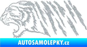 Samolepka Tygr 004 levá Ultra Metalic stříbrná metalíza