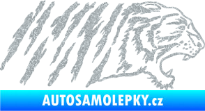 Samolepka Tygr 004 pravá Ultra Metalic stříbrná metalíza