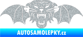 Samolepka Tygr s křídly Ultra Metalic stříbrná metalíza