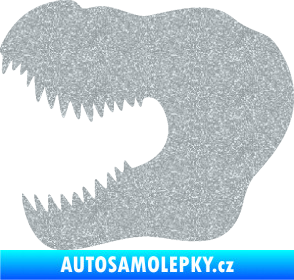 Samolepka Tyrannosaurus Rex lebka 001 levá Ultra Metalic stříbrná metalíza