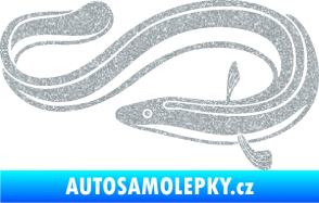Samolepka Úhoř 001 levá Ultra Metalic stříbrná metalíza