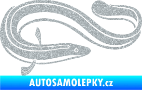 Samolepka Úhoř 001 pravá Ultra Metalic stříbrná metalíza
