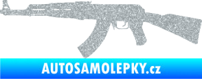 Samolepka Útočná puška AK 47 levá Ultra Metalic stříbrná metalíza