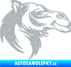 Samolepka Velbloud 004 pravá hlava Ultra Metalic stříbrná metalíza