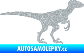 Samolepka Velociraptor 001 pravá Ultra Metalic stříbrná metalíza