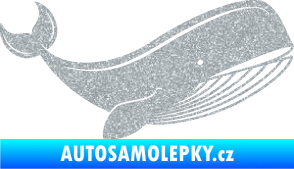 Samolepka Velryba 001 pravá Ultra Metalic stříbrná metalíza