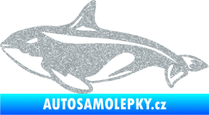 Samolepka Velryba 004 levá Ultra Metalic stříbrná metalíza