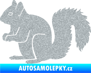 Samolepka Veverka 001 levá Ultra Metalic stříbrná metalíza