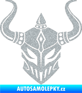 Samolepka Vikingská helma Ultra Metalic stříbrná metalíza