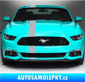Samolepka Viper pruhy 2 cm + 12 cm Ultra Metalic stříbrná metalíza