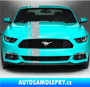 Samolepka Viper pruhy 2 cm + 14 cm Ultra Metalic stříbrná metalíza