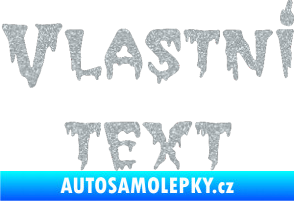 Samolepka Vlastní text - QTGhoul Face Ultra Metalic stříbrná metalíza