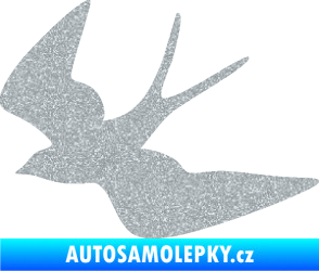 Samolepka Vlaštovka 001 levá Ultra Metalic stříbrná metalíza