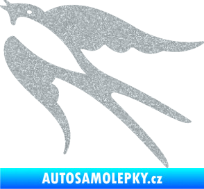 Samolepka Vlaštovka 003 levá Ultra Metalic stříbrná metalíza