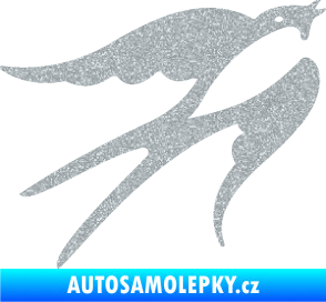 Samolepka Vlaštovka 003 pravá Ultra Metalic stříbrná metalíza