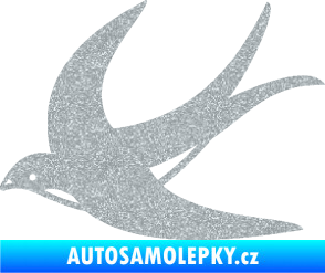 Samolepka Vlaštovka 004 levá Ultra Metalic stříbrná metalíza
