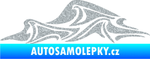 Samolepka Vlny 002 levá moře Ultra Metalic stříbrná metalíza