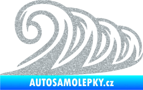 Samolepka Vlny 006 pravá moře Ultra Metalic stříbrná metalíza