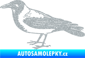 Samolepka Vrána 001 levá Ultra Metalic stříbrná metalíza