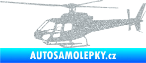 Samolepka Vrtulník 002 levá helikoptéra Ultra Metalic stříbrná metalíza