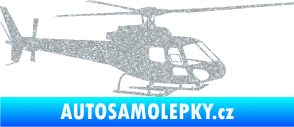 Samolepka Vrtulník 002 pravá helikoptéra Ultra Metalic stříbrná metalíza