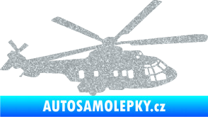 Samolepka Vrtulník 003 pravá helikoptéra Ultra Metalic stříbrná metalíza
